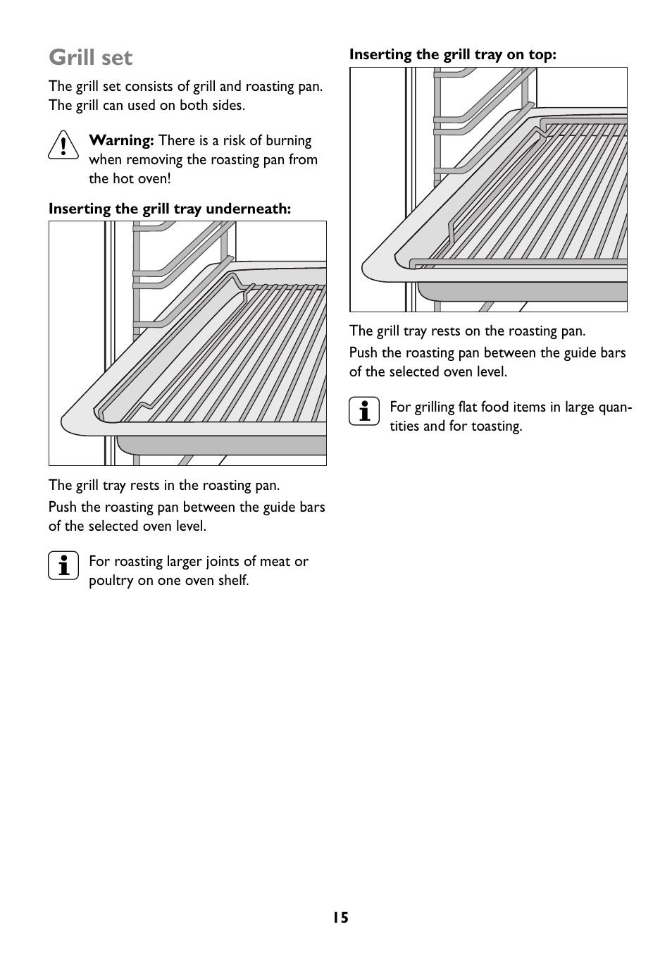 Grill set | John Lewis JLBIOS608 User Manual | Page 15 / 56