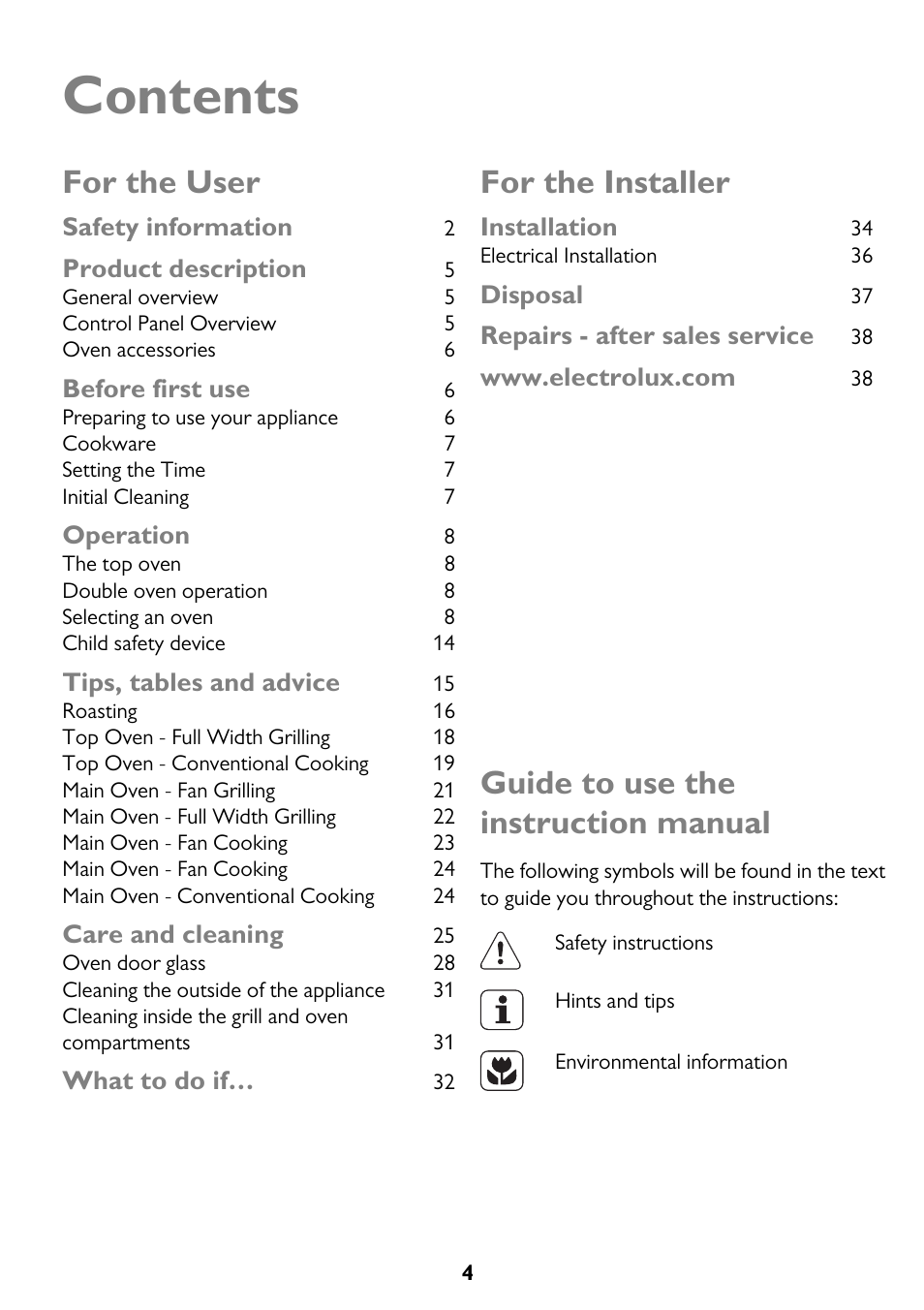 John Lewis JLBIDO913 User Manual | Page 4 / 44