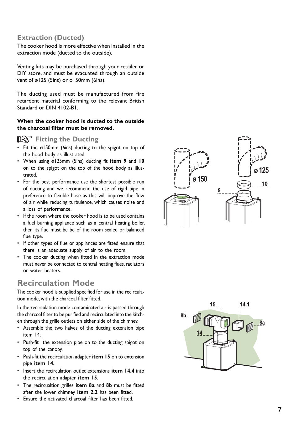 Recirculation mode | John Lewis JLBIHD105 User Manual | Page 7 / 16