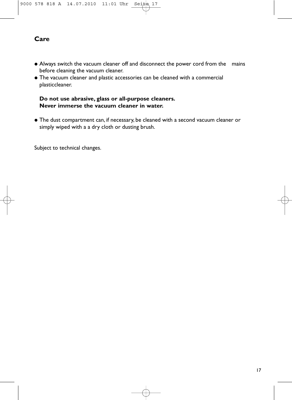 John Lewis JLVS06 User Manual | Page 17 / 20