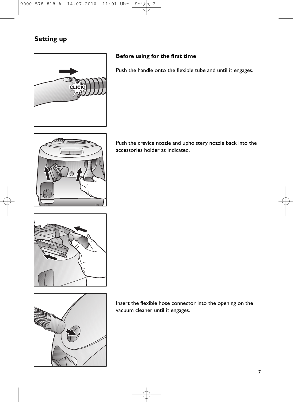 Setting up | John Lewis JLVS06 User Manual | Page 7 / 20