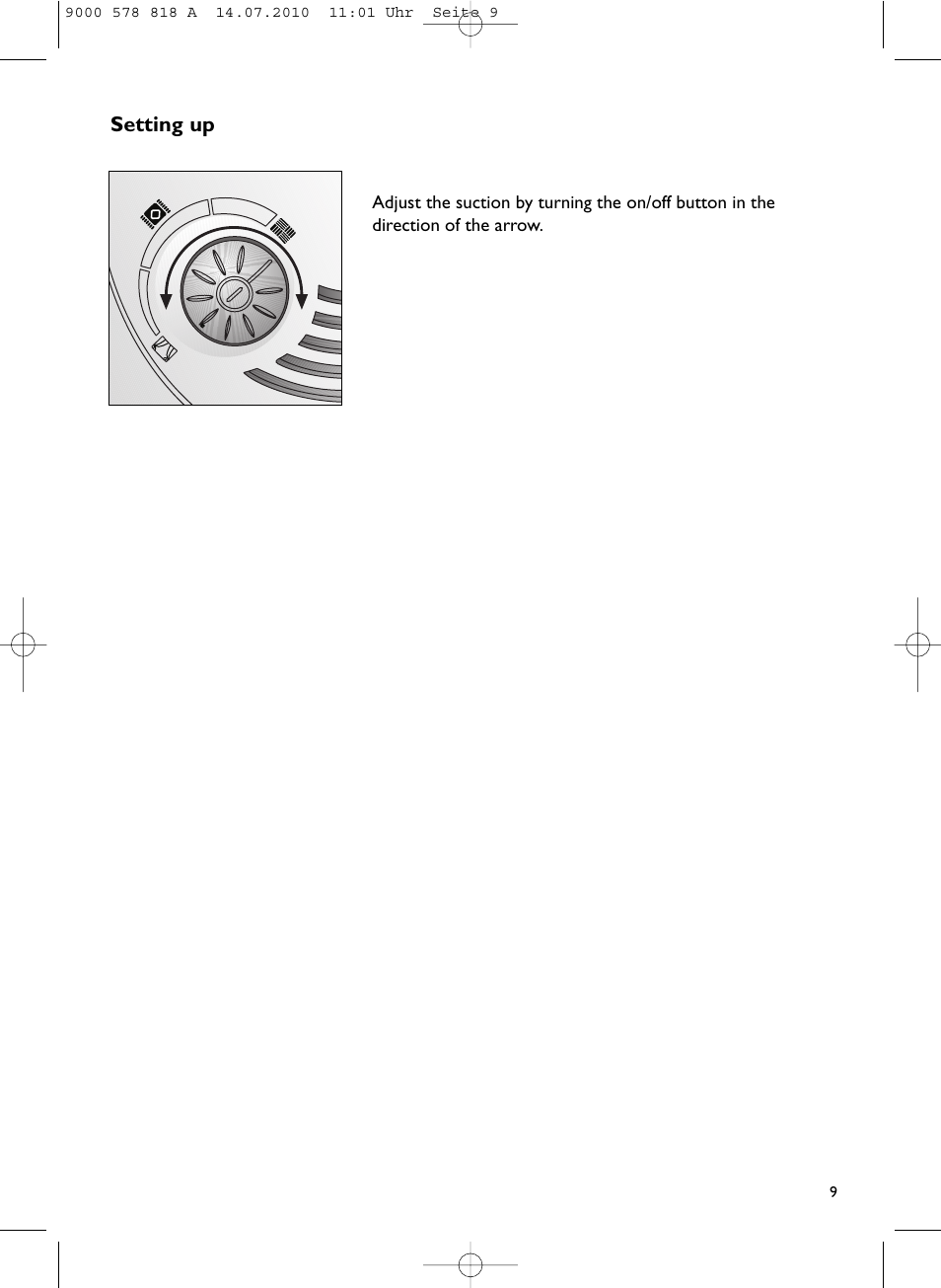 Setting up | John Lewis JLVS06 User Manual | Page 9 / 20