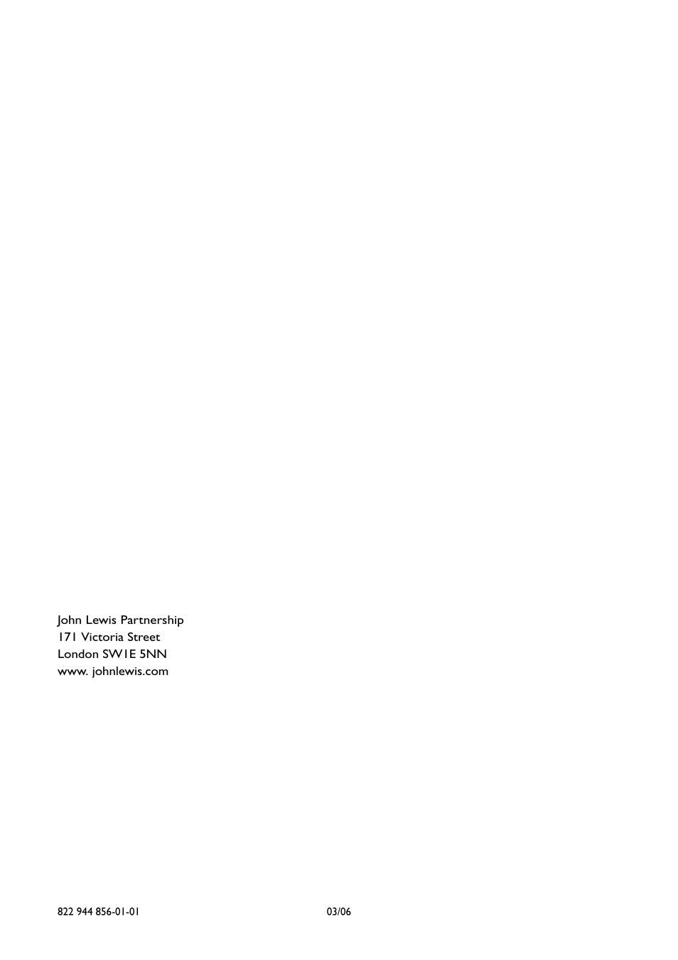 John Lewis JLTDC01 User Manual | Page 24 / 24