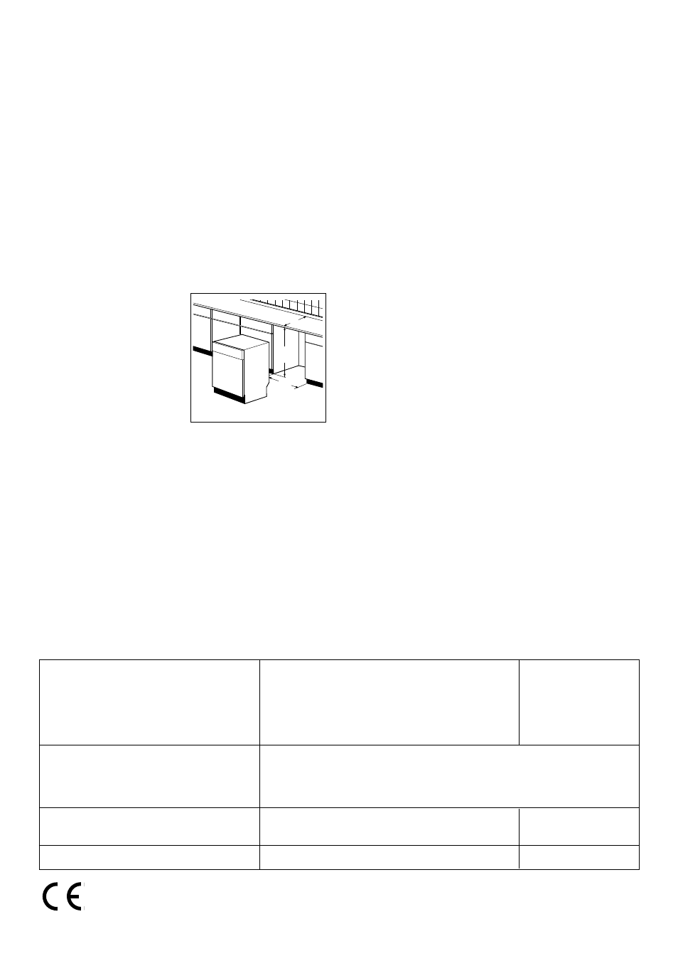 Installation instructions, Fitting under a counter, Levelling | Technical specifications | John Lewis JLDWW 1201 User Manual | Page 20 / 24