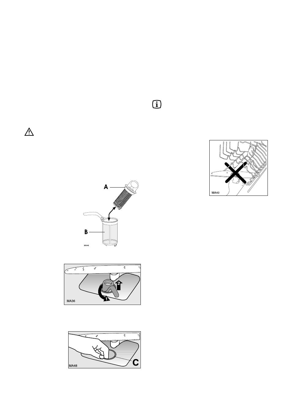 Maintenance and cleaning, Cleaning the filters, Prolonged periods of non-operation | Frost precautions, Moving the machine | John Lewis JLBIDW 1200 User Manual | Page 23 / 28