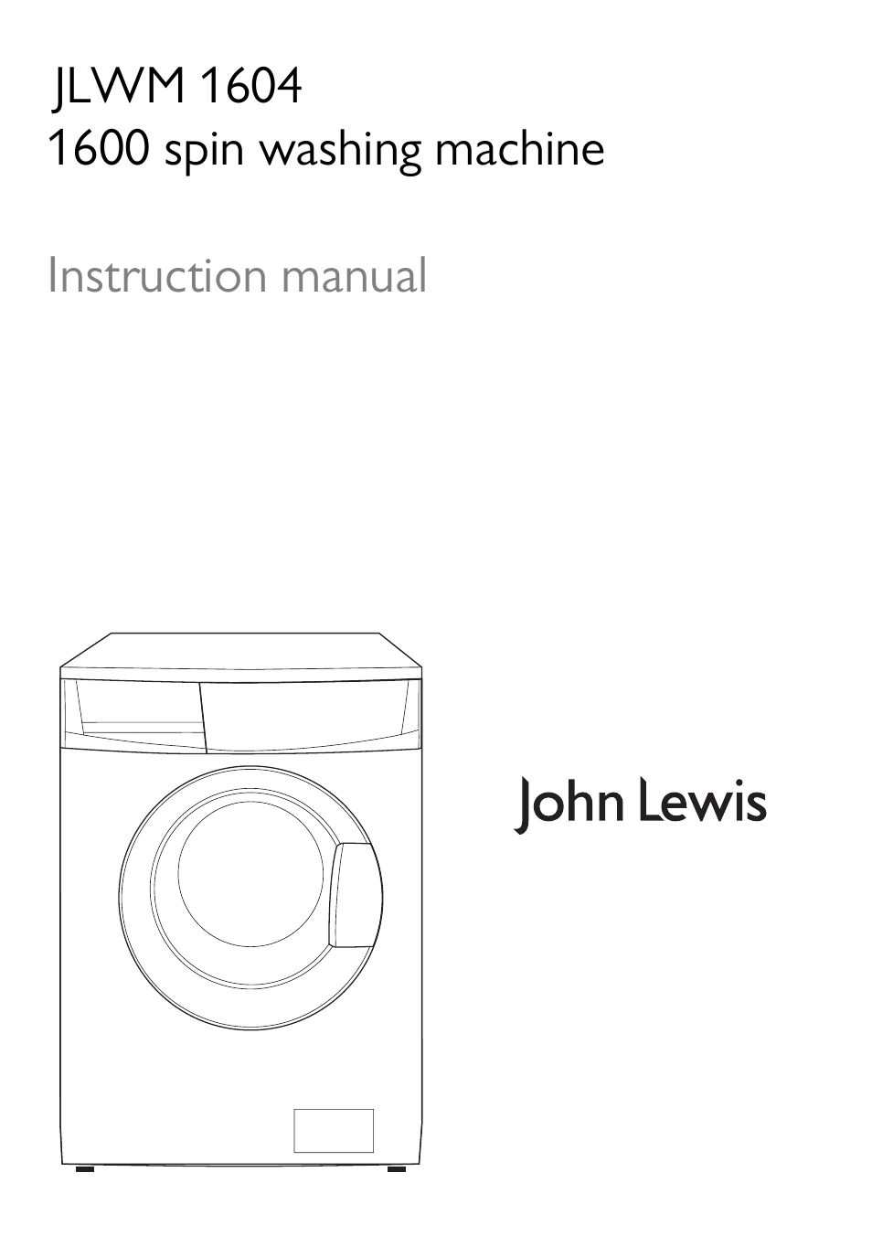John Lewis JLWM 1604 User Manual | 44 pages