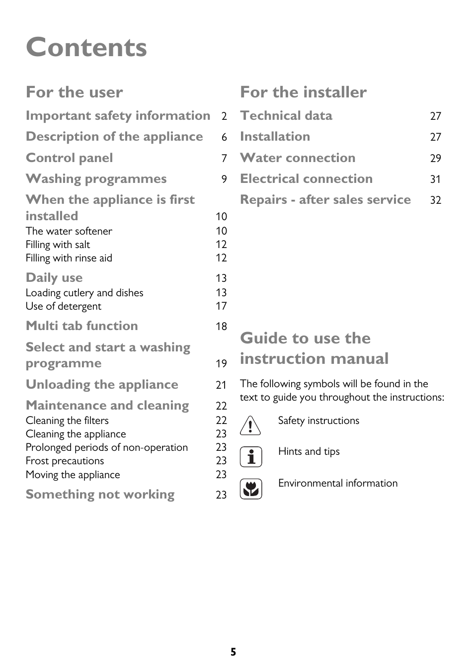 John Lewis JLDW 1221 User Manual | Page 5 / 36