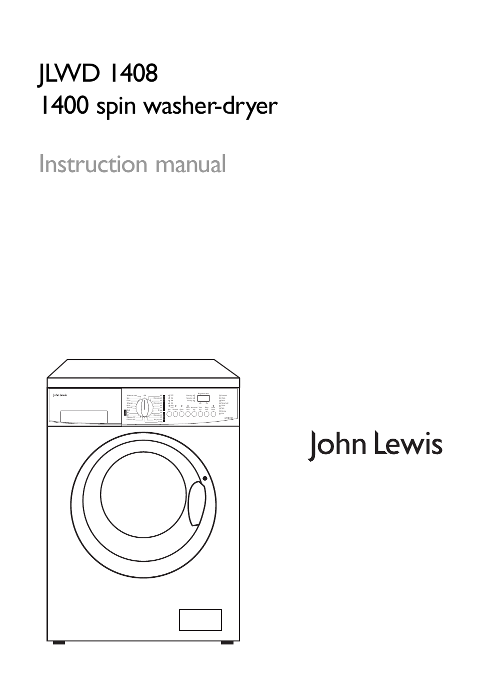 John Lewis JLWD 1408 User Manual | 31 pages