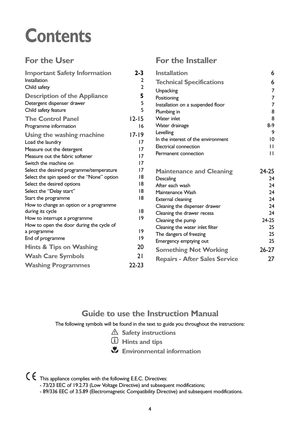 John Lewis JLWM1407 User Manual | Page 4 / 28