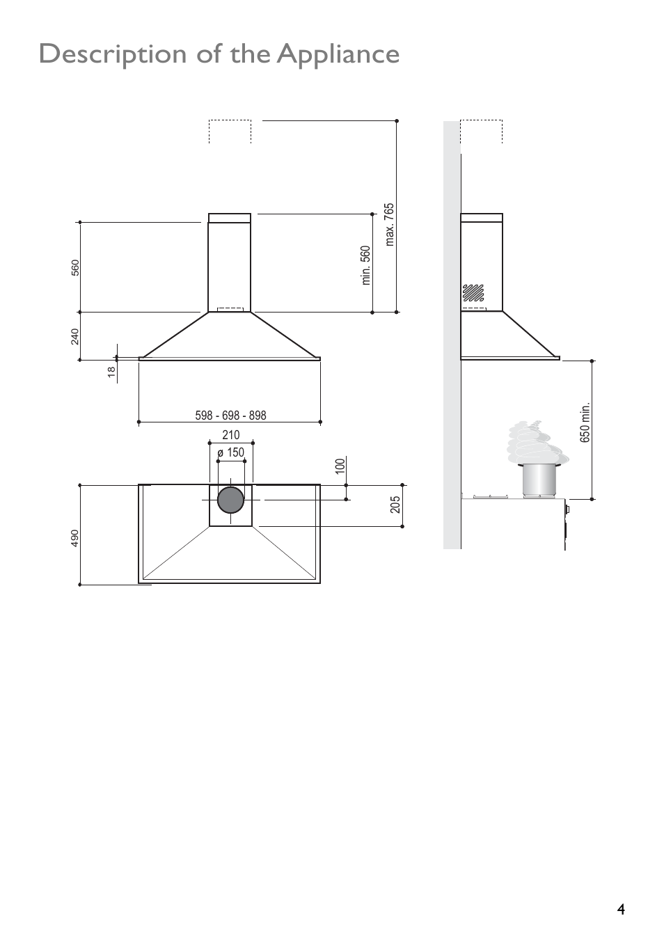 Description of the appliance | John Lewis JLBIHD601 User Manual | Page 4 / 16