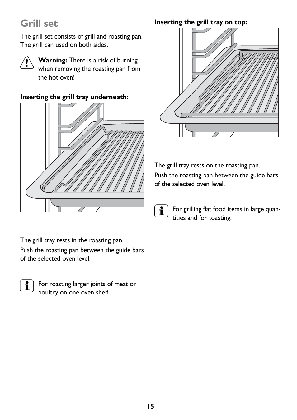 Grill set | John Lewis JLBIOS607 User Manual | Page 15 / 52