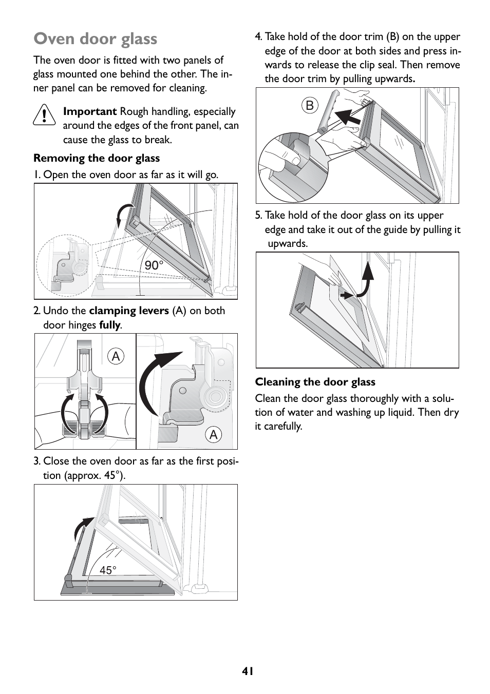 Oven door glass | John Lewis JLBIOS607 User Manual | Page 41 / 52