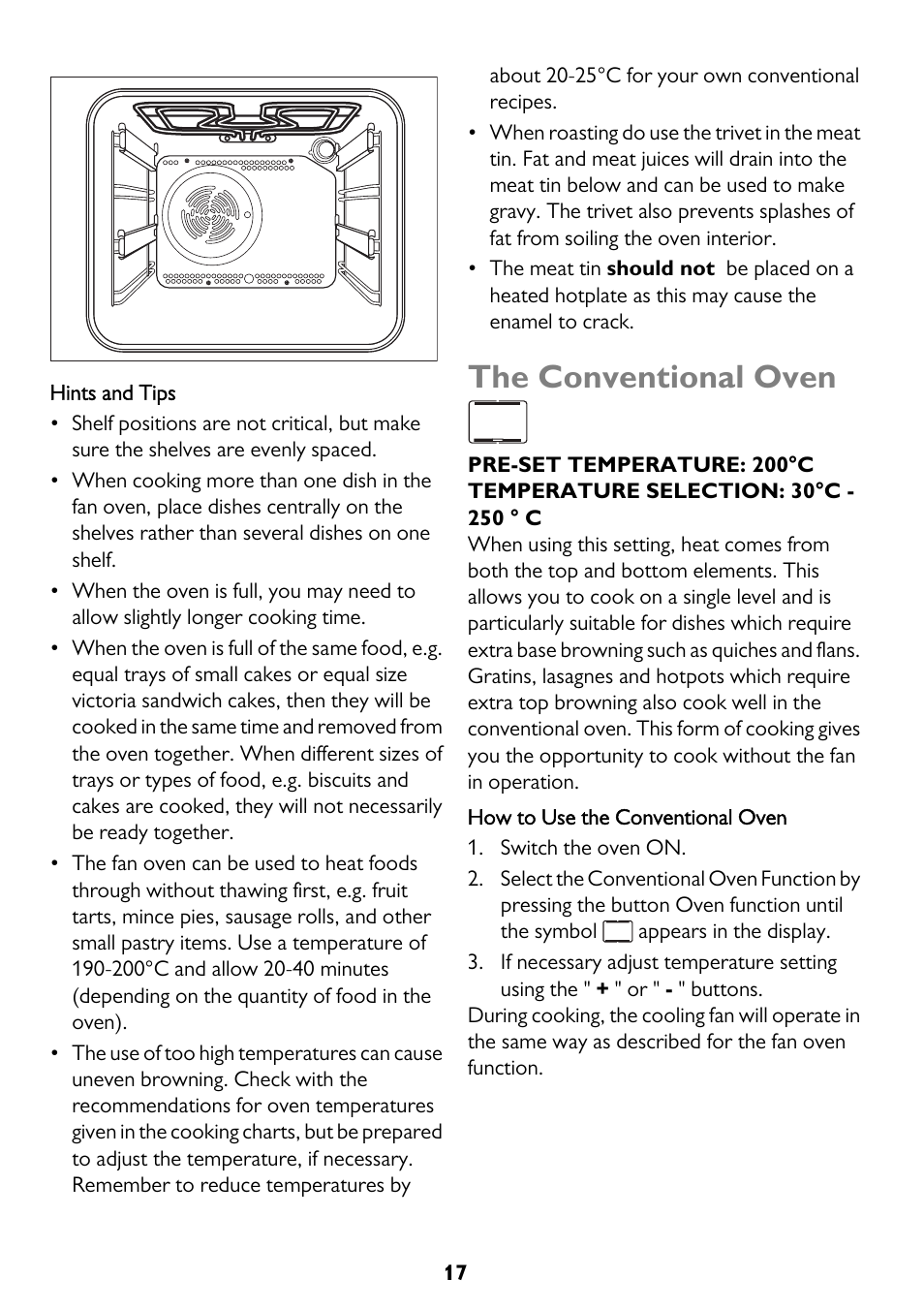 The conventional oven | John Lewis JLBIOS662 User Manual | Page 17 / 36