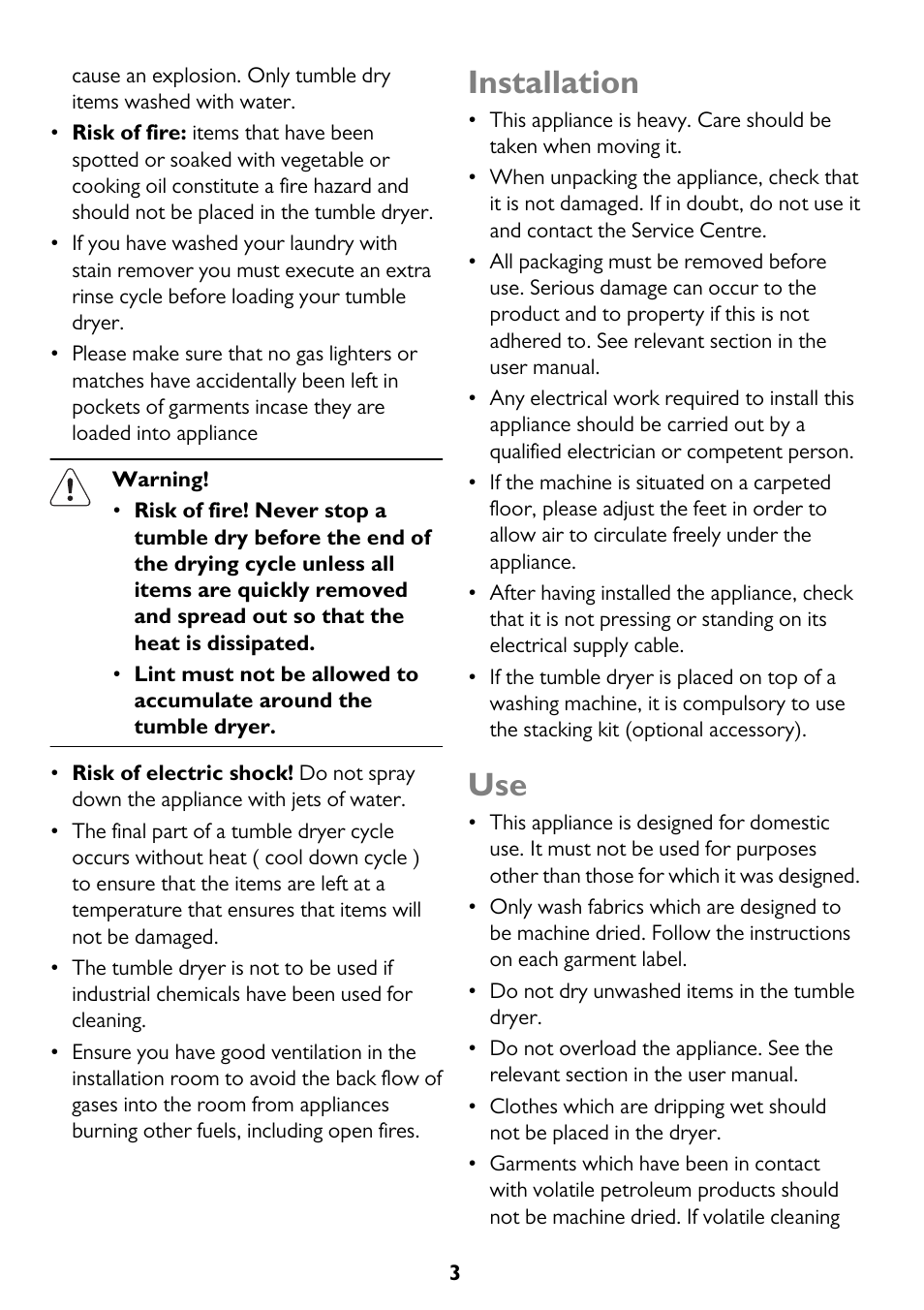 Installation | John Lewis JLTDC12 User Manual | Page 3 / 32