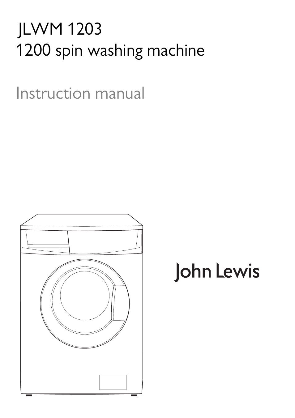 John Lewis JLWM 1203 User Manual | 40 pages