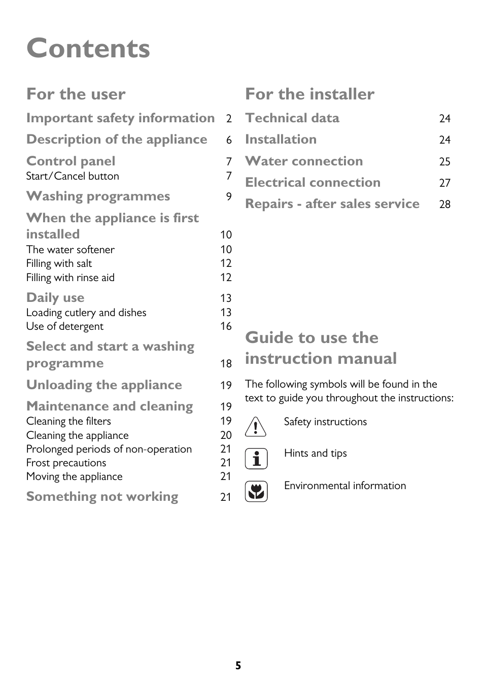 John Lewis JLBIDW 1201 User Manual | Page 5 / 32