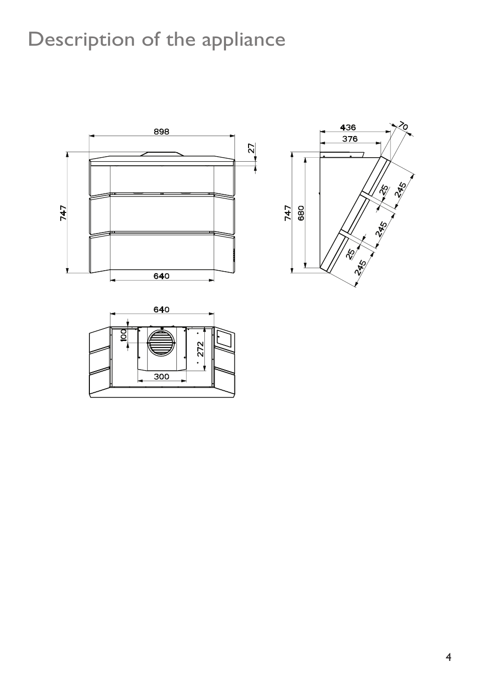 Description of the appliance | John Lewis JLBIHD908 User Manual | Page 4 / 16
