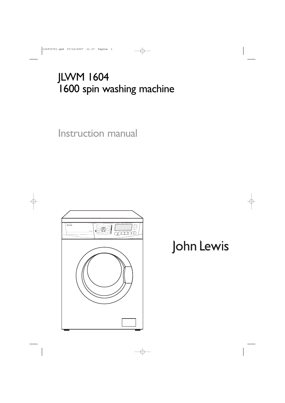 John Lewis JLWM1604 User Manual | 28 pages