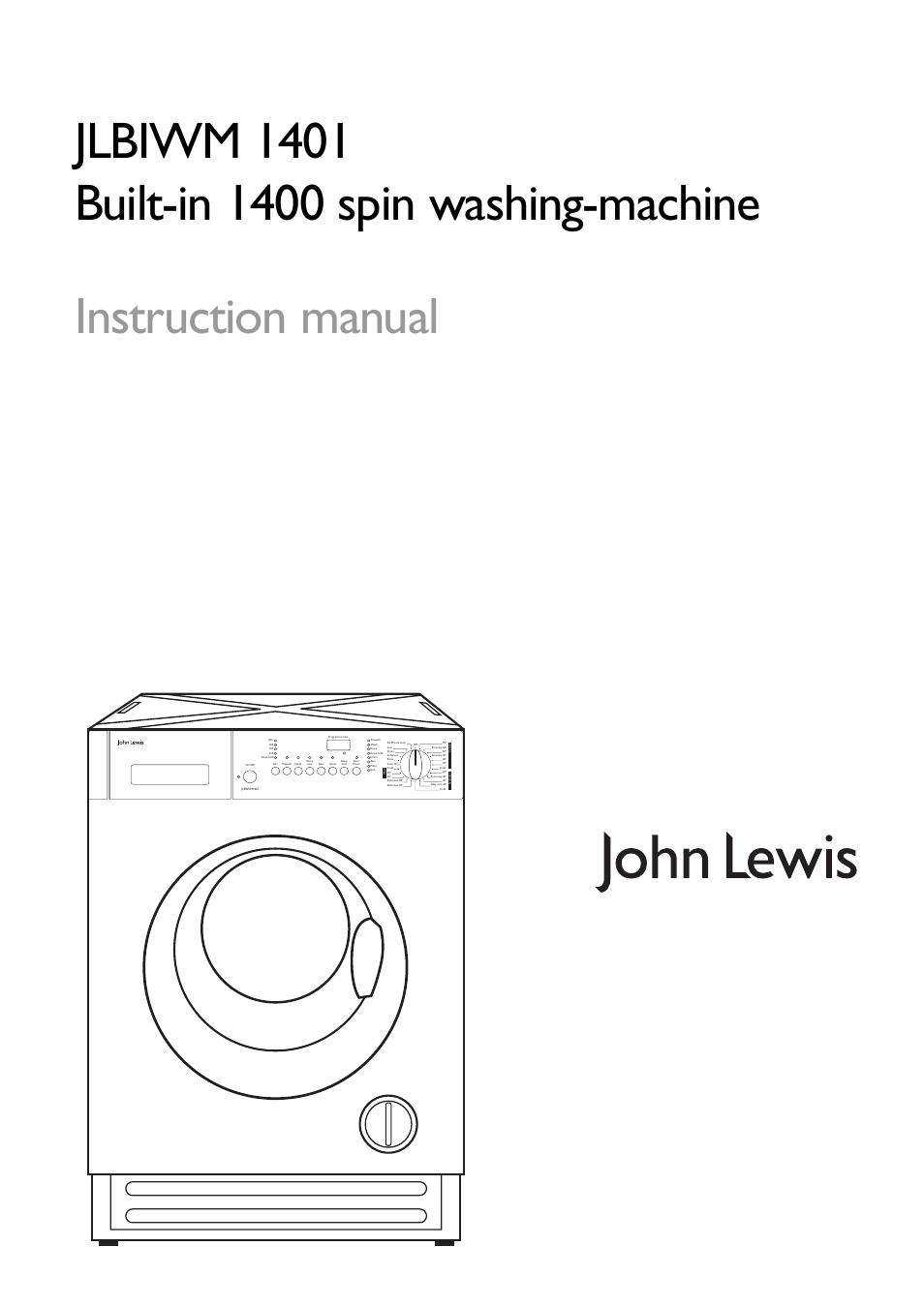 John Lewis JLBIWM1401 User Manual | 32 pages