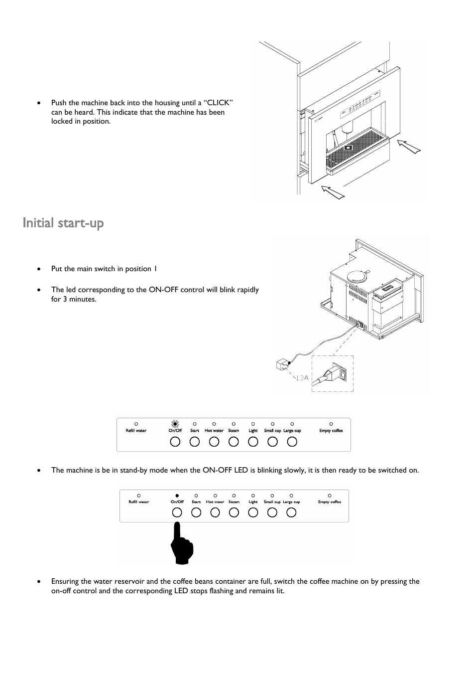 Initial start-up | John Lewis JLBICM 01 User Manual | Page 16 / 32