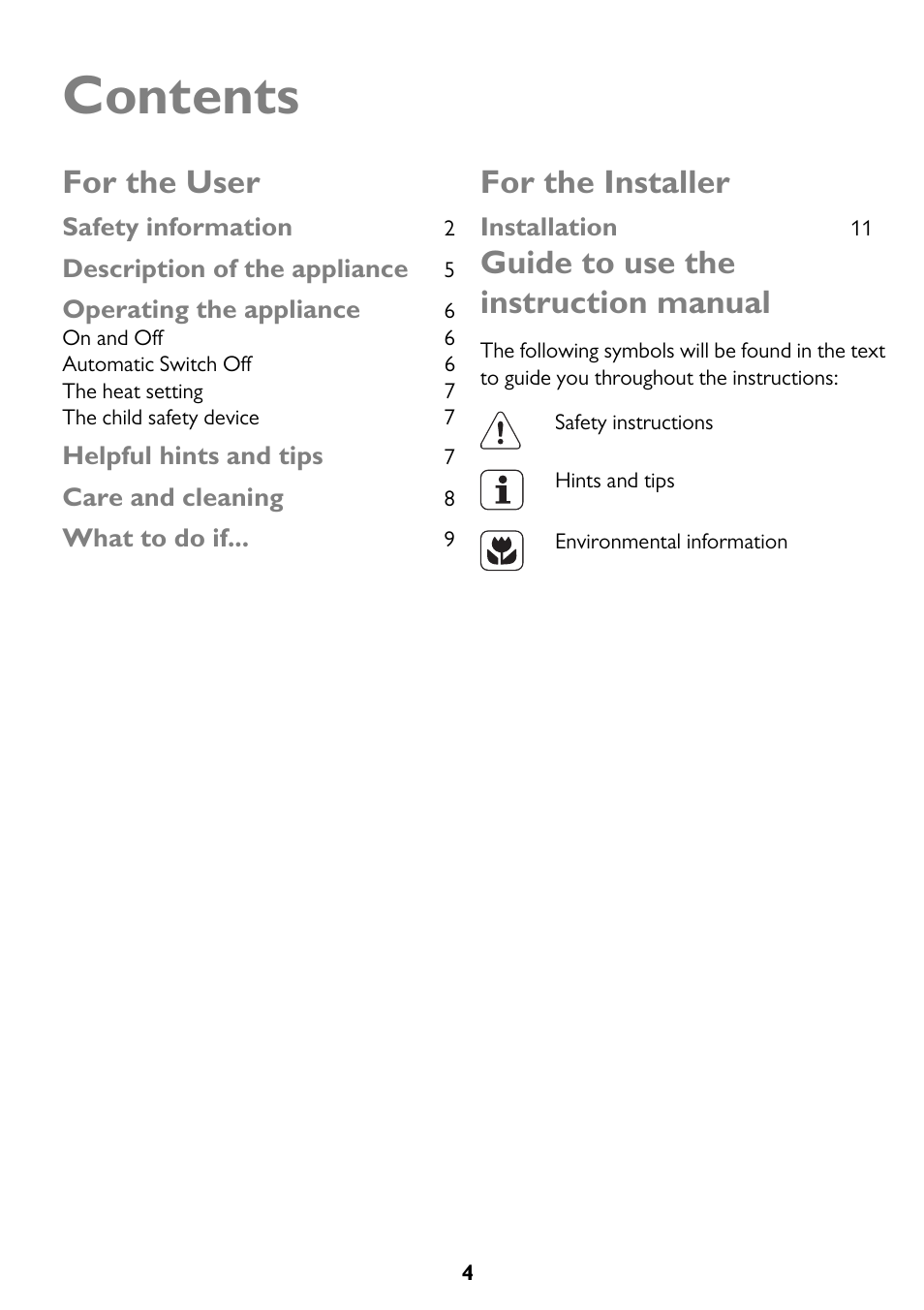 John Lewis JLBICH605 User Manual | Page 4 / 16