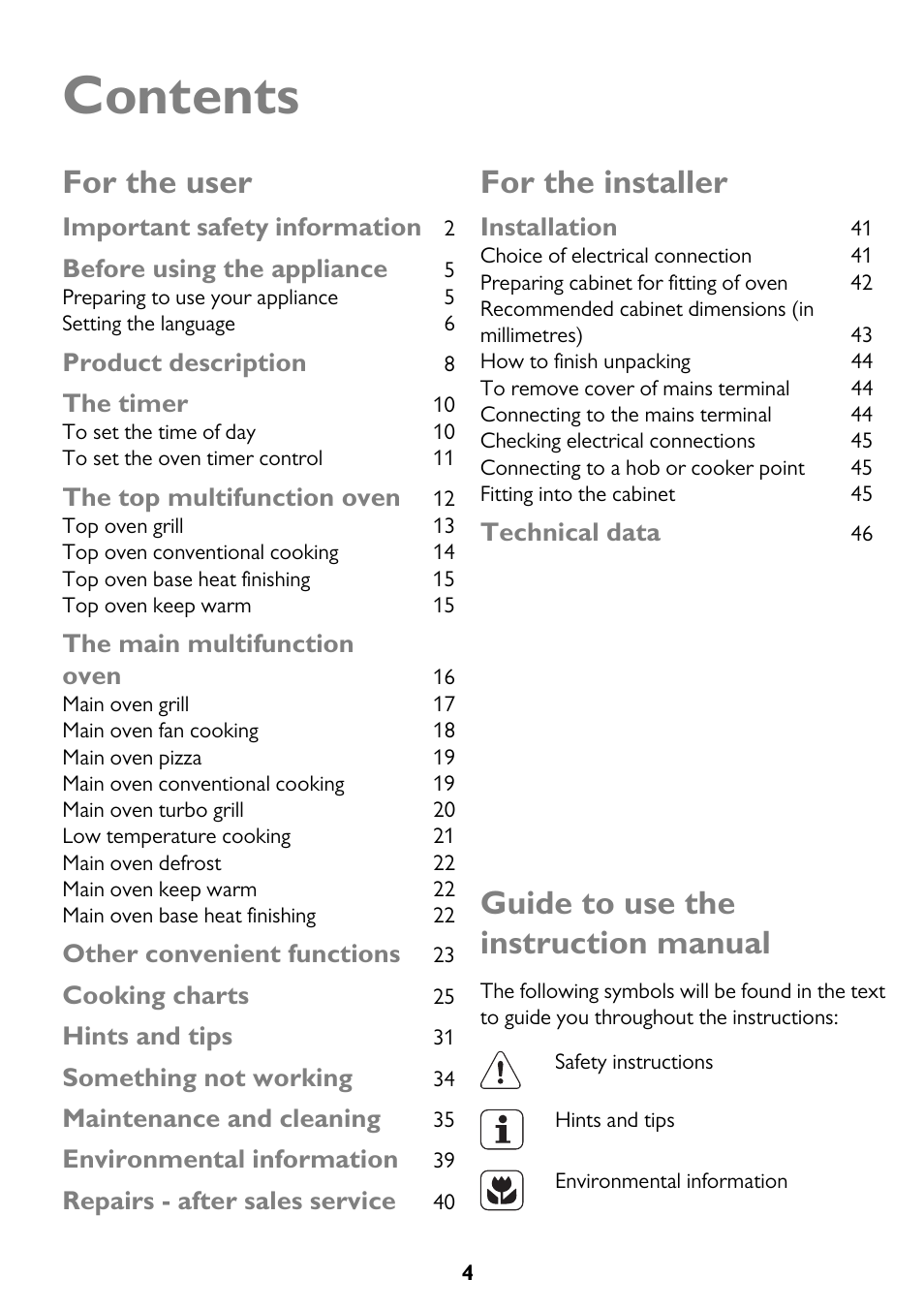 John Lewis JLBIDO911 User Manual | Page 4 / 48