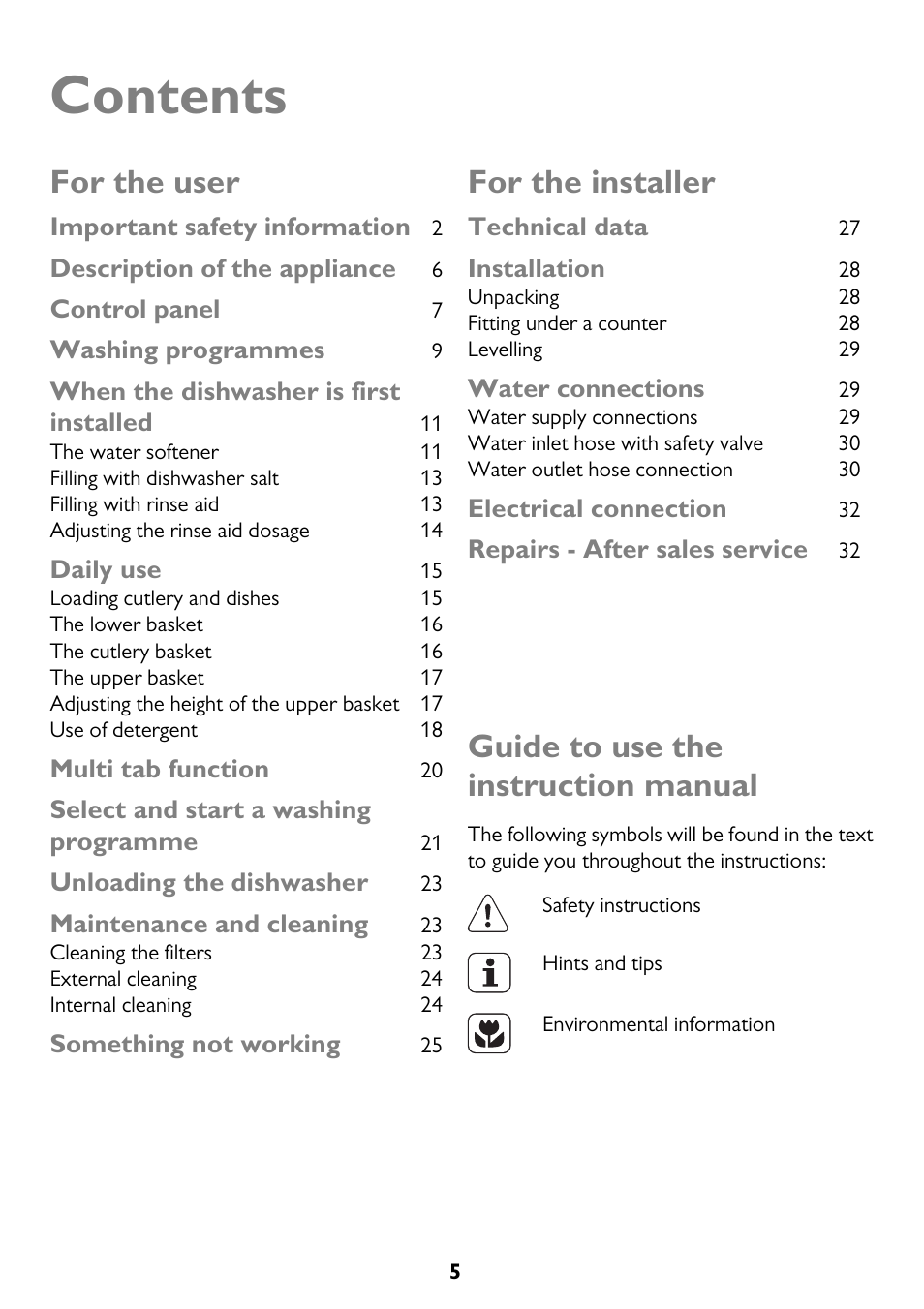 John Lewis JLDWW 1205 User Manual | Page 5 / 36