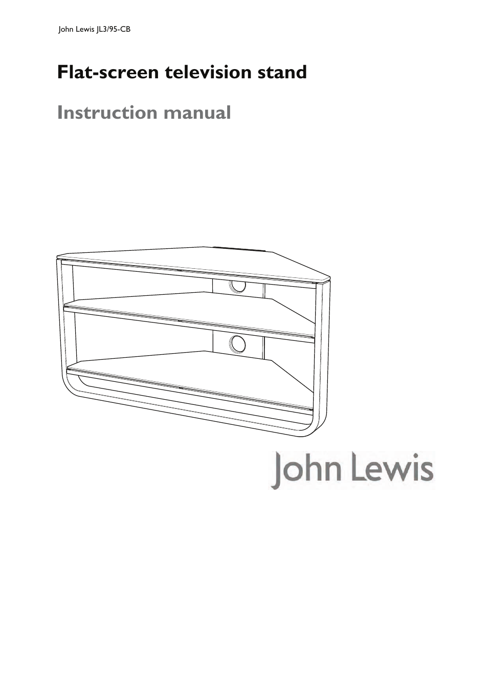 John Lewis JL3/95-CB User Manual | 4 pages