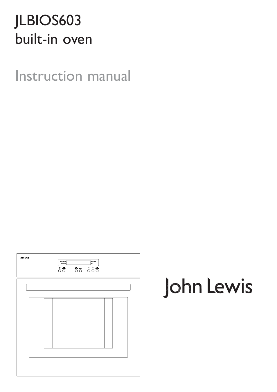 John Lewis JLBIOS603 User Manual | 28 pages