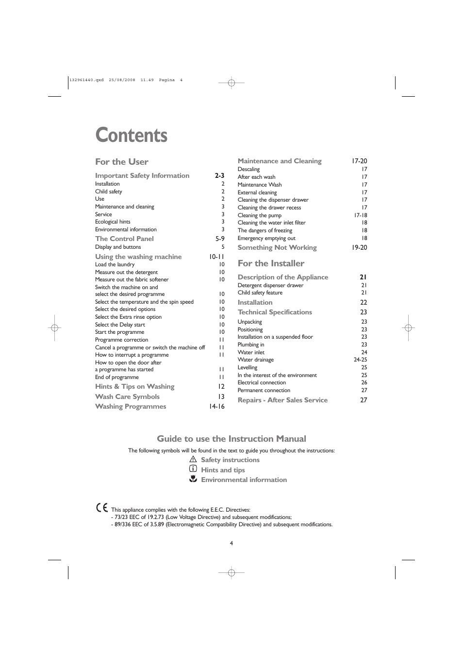John Lewis JLWM 1406 User Manual | Page 4 / 28
