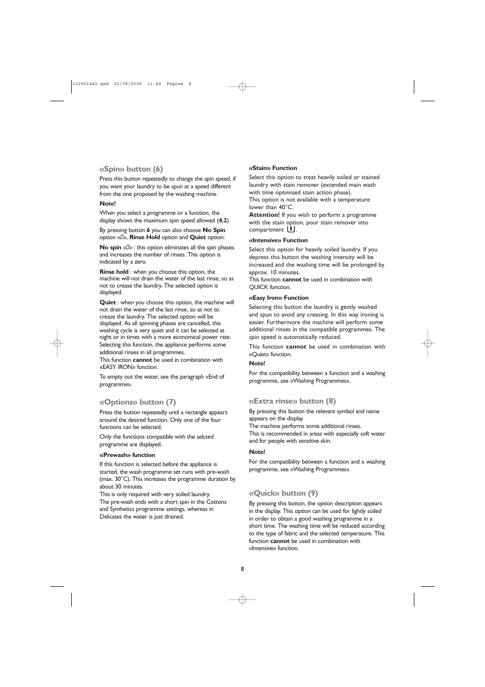 John Lewis JLWM 1406 User Manual | Page 8 / 28