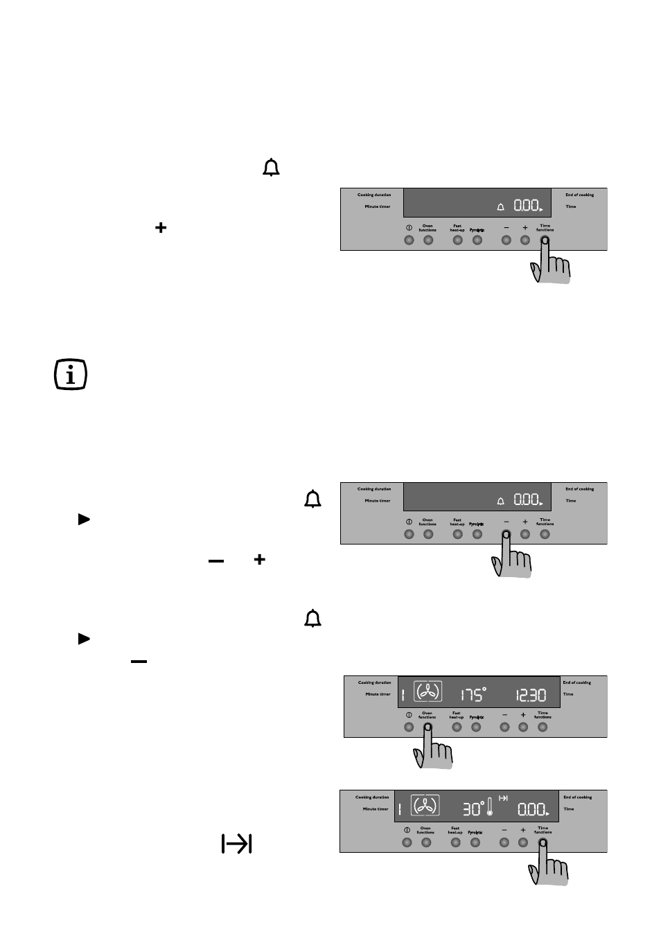 Programming the oven, How to set the minute minder | John Lewis JLBIOS664 User Manual | Page 12 / 40