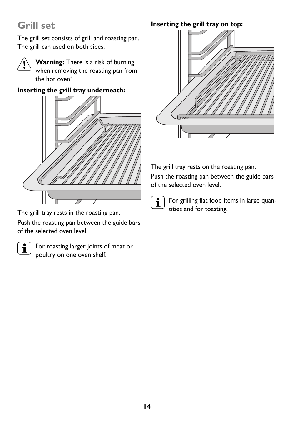 Grill set | John Lewis JLBIOS609 User Manual | Page 14 / 60