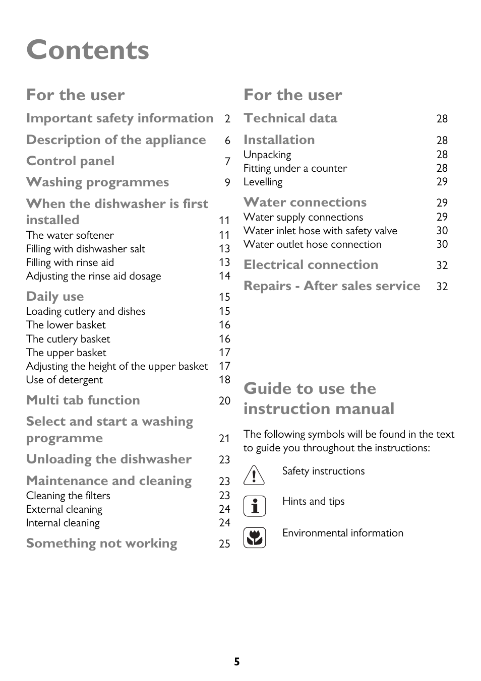 John Lewis JLDWW 906 User Manual | Page 5 / 36