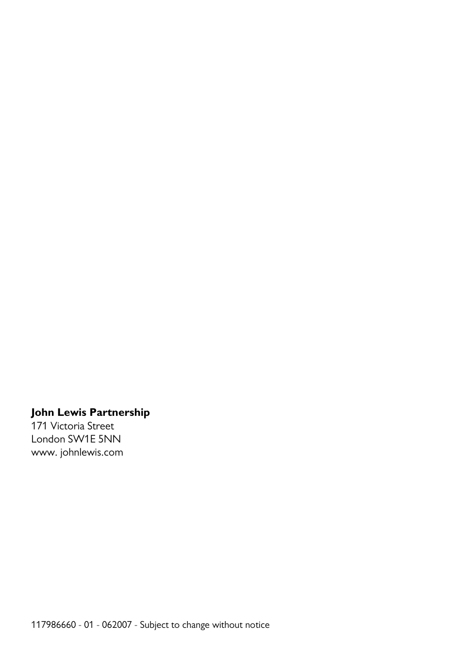 John Lewis JLDWW 1206 User Manual | Page 36 / 36
