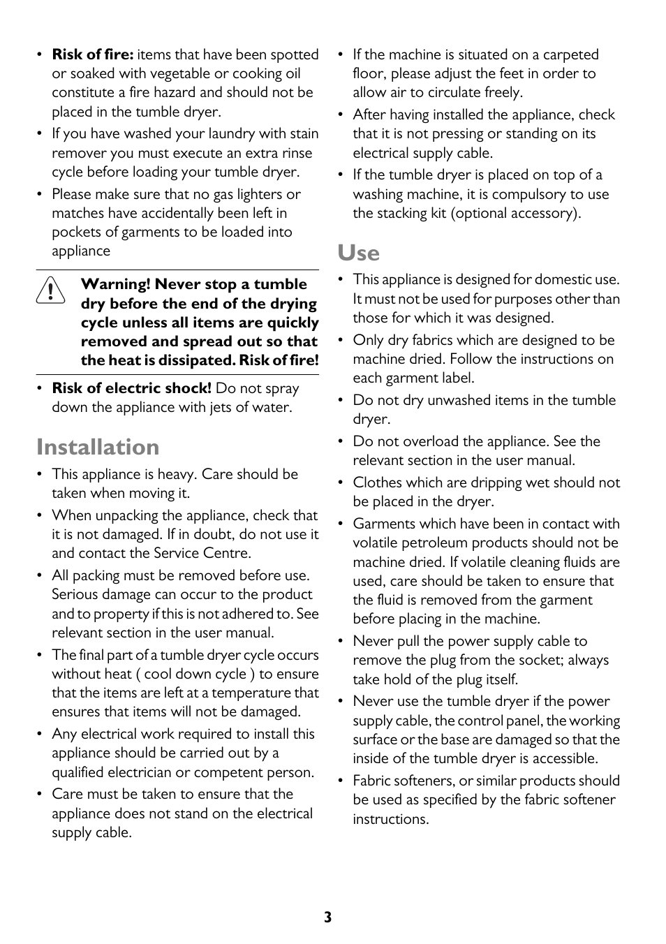 Installation | John Lewis U33046 JLTDC10 User Manual | Page 3 / 32