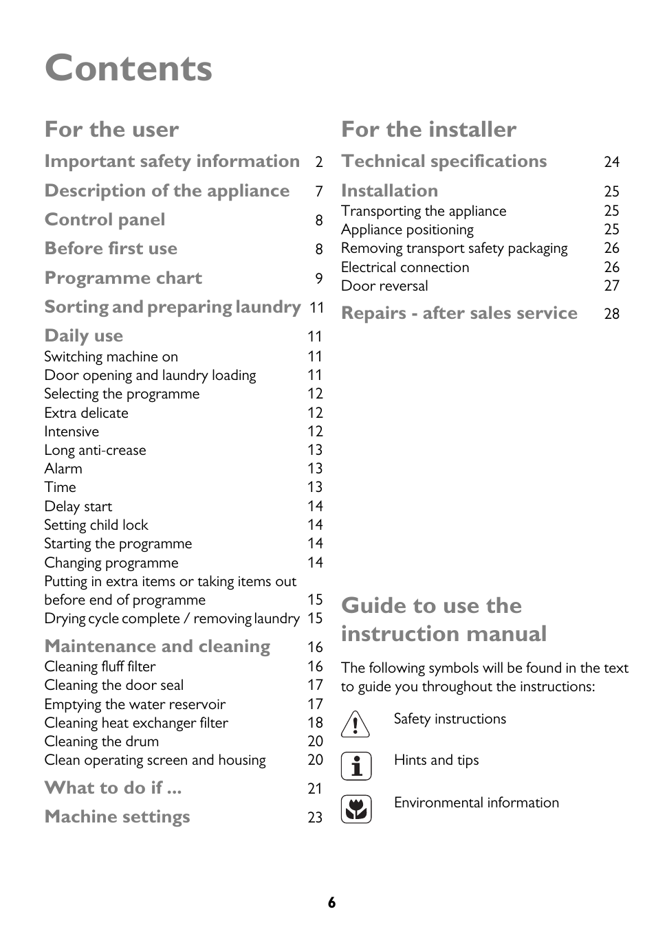 John Lewis U33046 JLTDC10 User Manual | Page 6 / 32