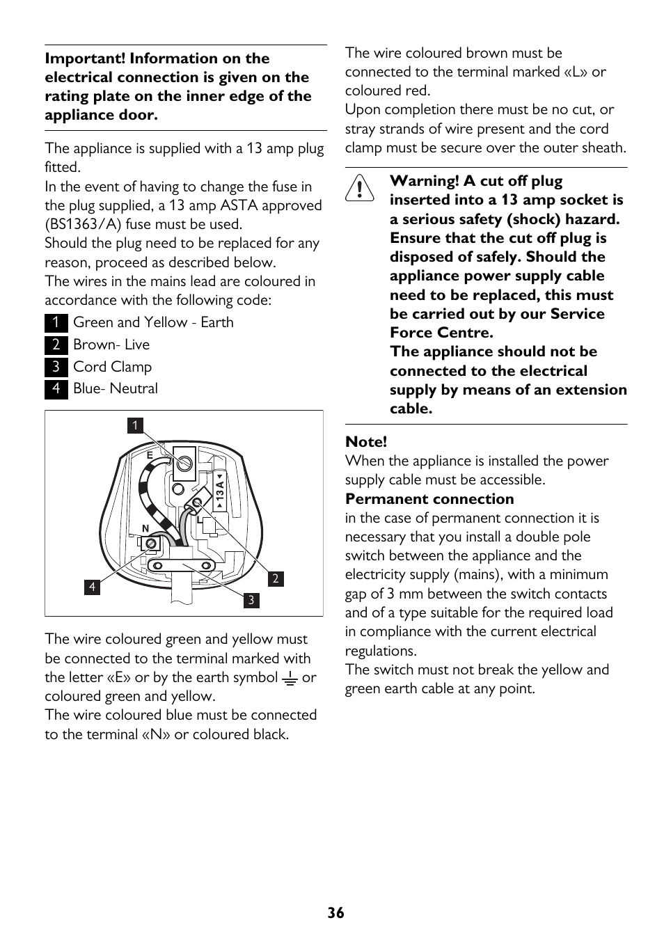 John Lewis JLWM 1410 User Manual | Page 36 / 44