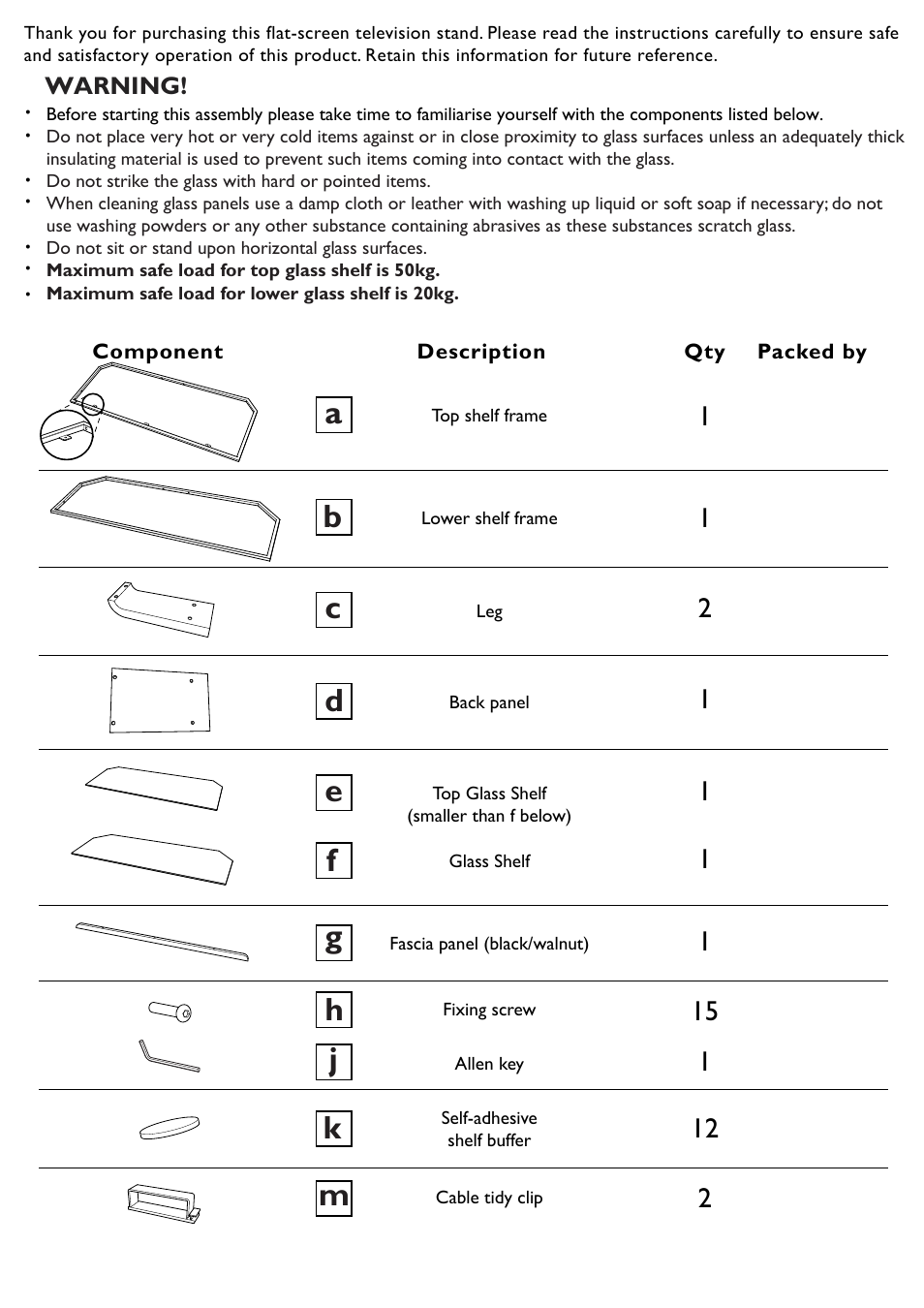 Ab c d, Gh j k m | John Lewis JL120/2-B/W-09 User Manual | Page 2 / 4