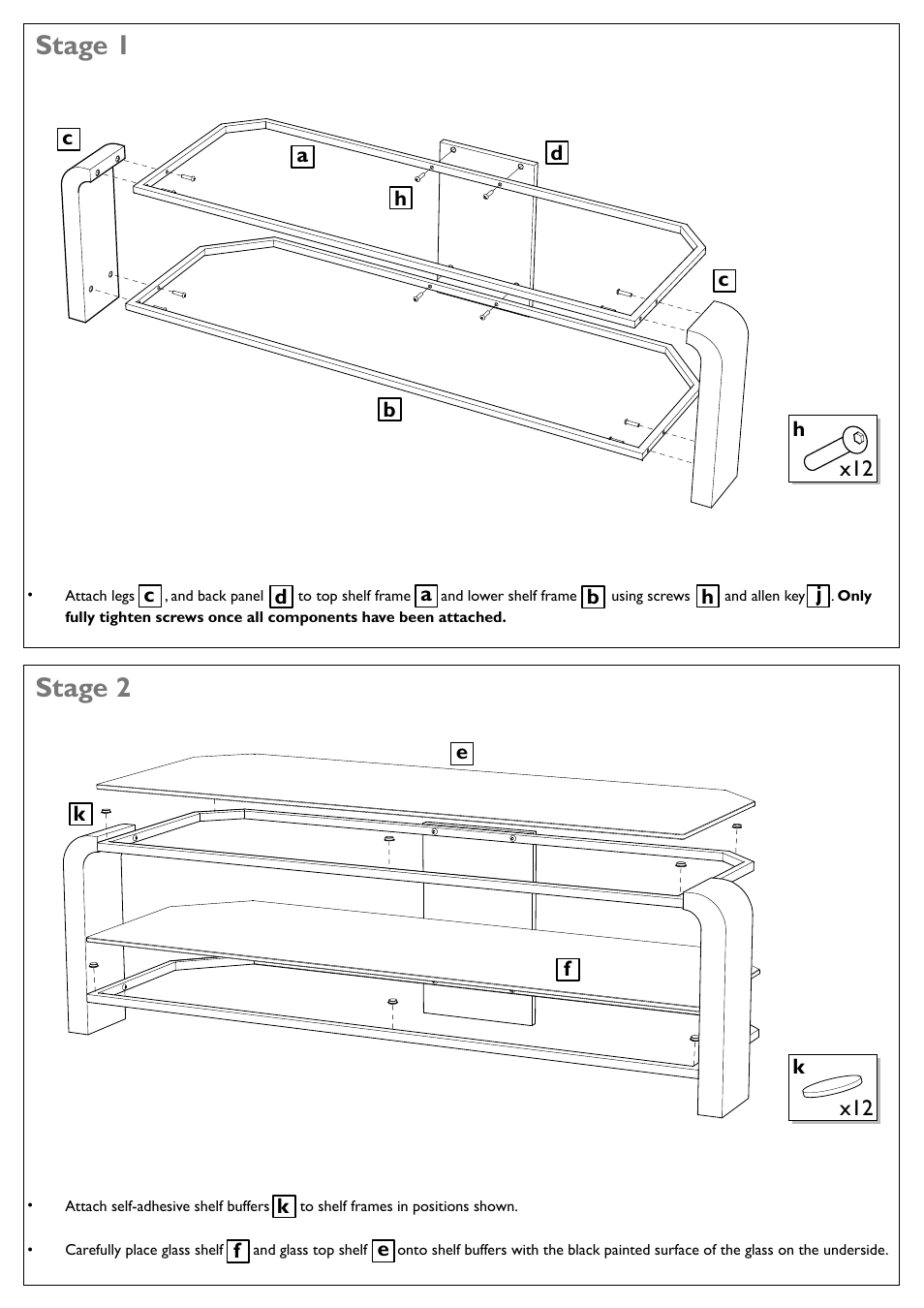 Stage 1, Stage 2 | John Lewis JL120/2-B/W-09 User Manual | Page 3 / 4