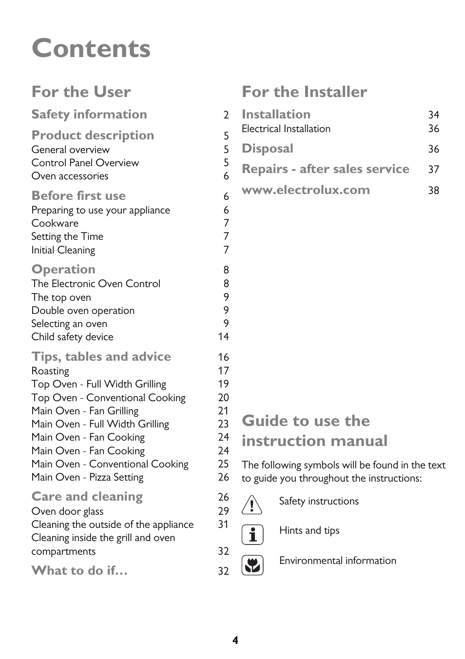 John Lewis JLBIDU712 User Manual | Page 4 / 40
