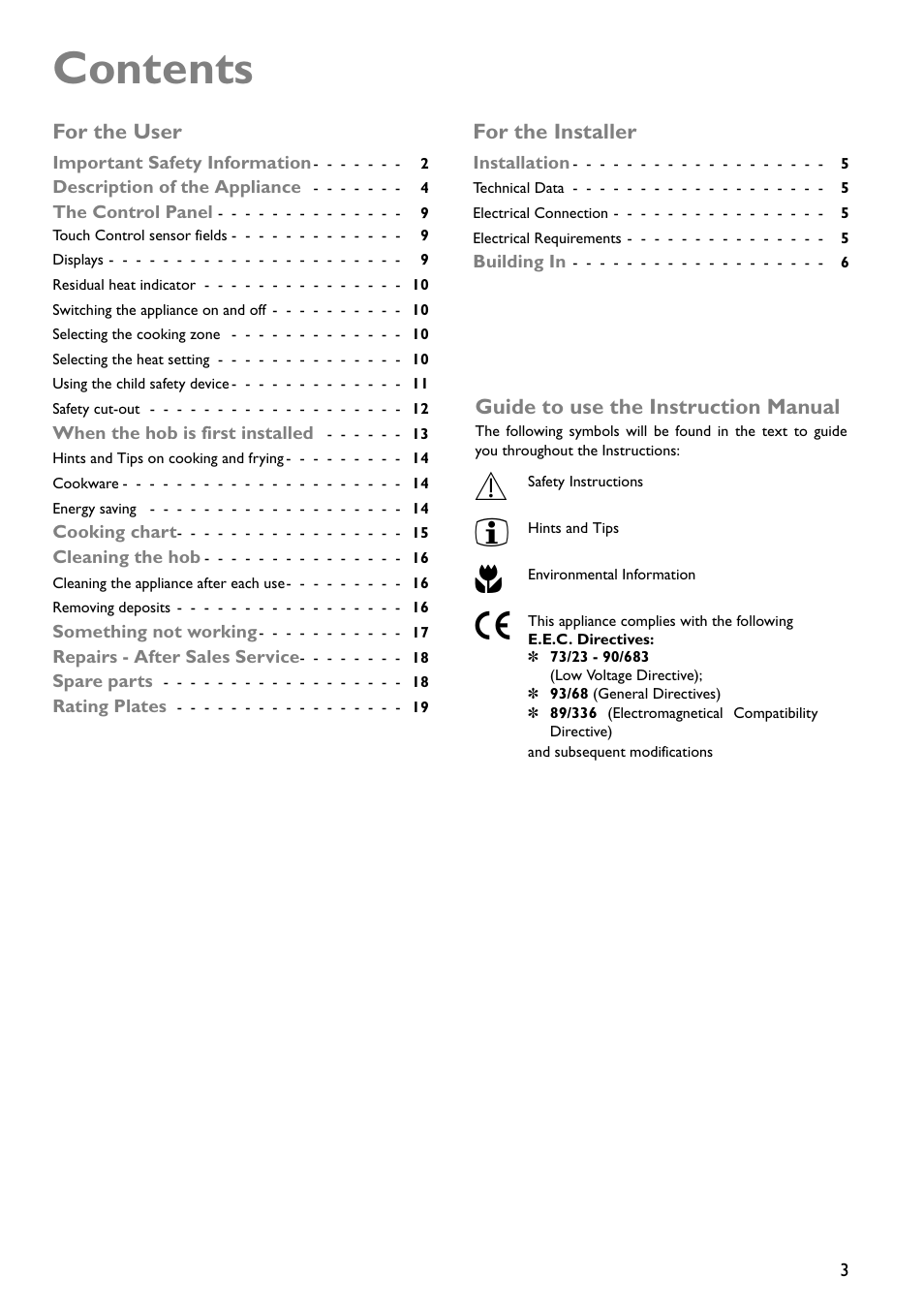 John Lewis JLBICH602 User Manual | Page 3 / 20