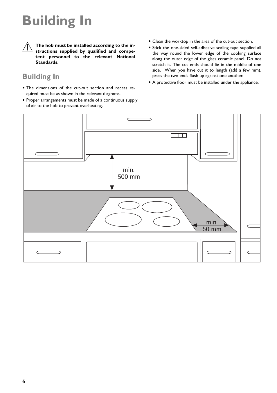 Building in | John Lewis JLBICH602 User Manual | Page 6 / 20