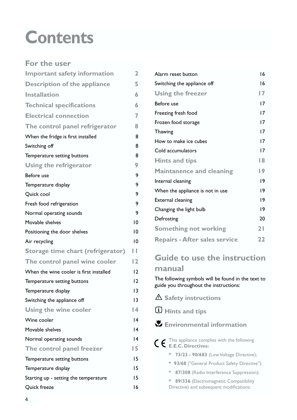 John Lewis JLWFF1101 User Manual | Page 4 / 24