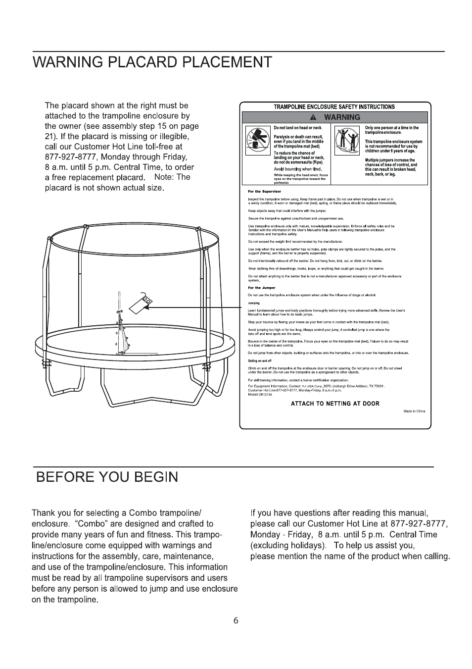 Jumpking Orbounder 12ft Combo YJ User Manual | Page 5 / 21