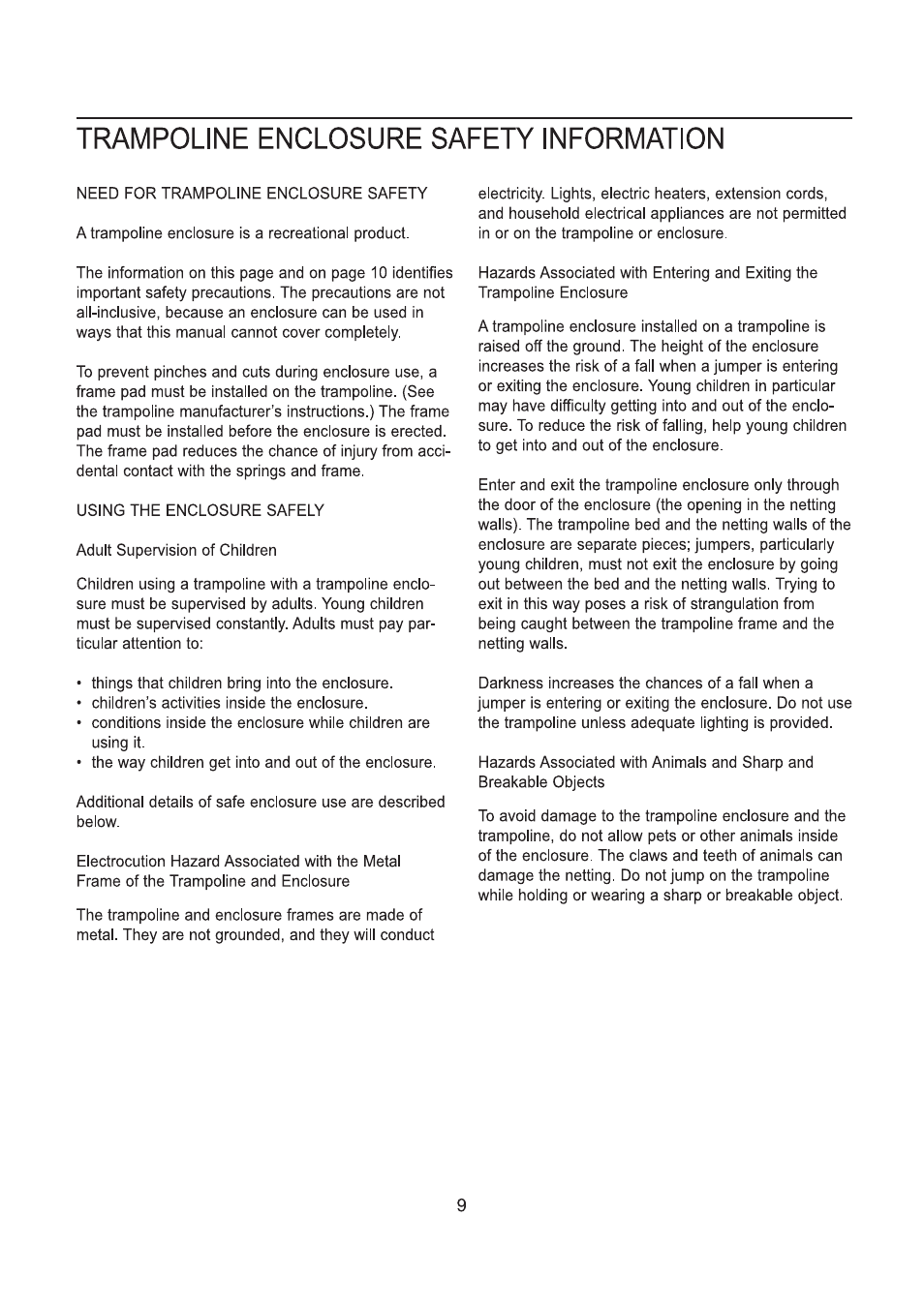 Jumpking Orbounder 12ft Combo YJ User Manual | Page 8 / 21