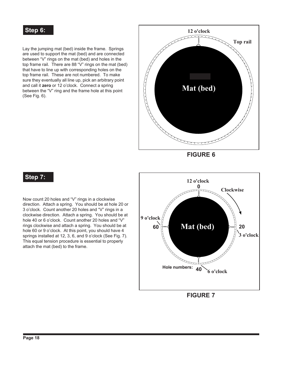 Mat (bed) | Jumpking backyard JKXT12W User Manual | Page 18 / 28