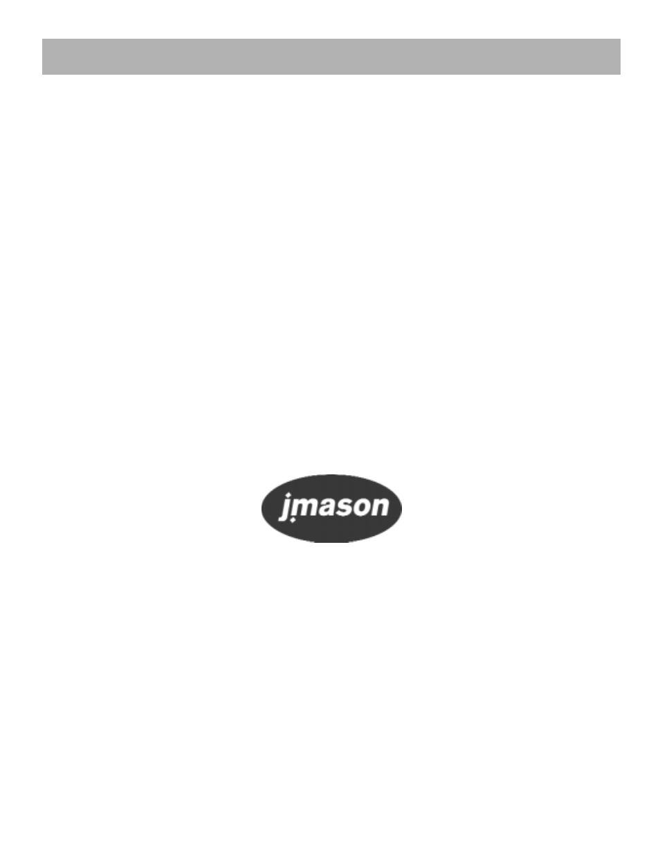 J. mason warranty | J. Mason FP3345 User Manual | Page 8 / 8