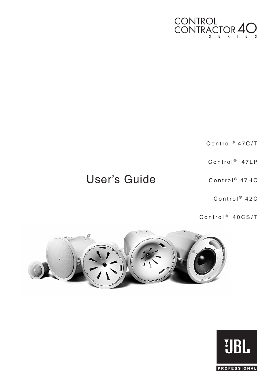 JBL Professional Control 47C/T User Manual | 12 pages