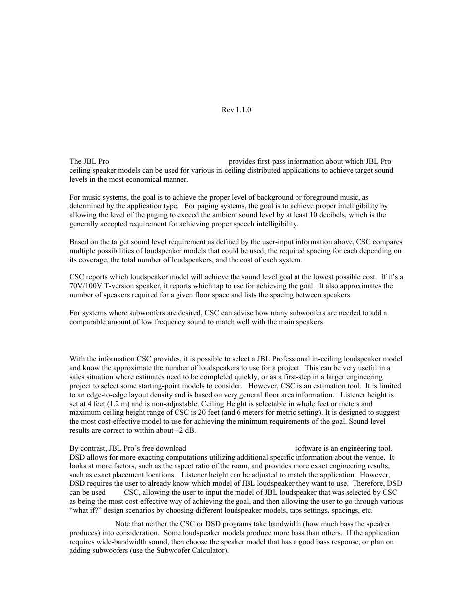 JBL Professional Speaker User Manual | 4 pages